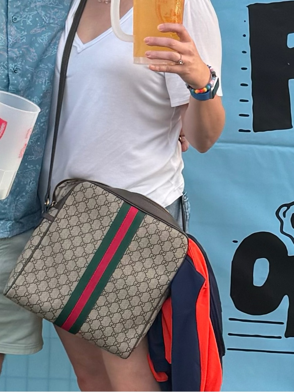 GG Crossbody Bag with Green & Red Web - Picture 2 of 2